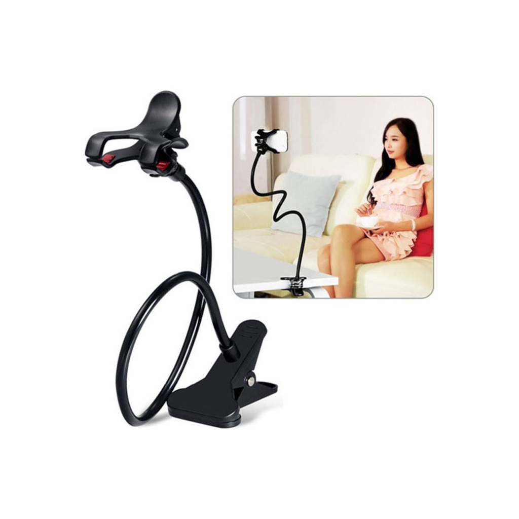 Тримач для смартфонів XoKo прищепка, гнучкий, 65 см, чорний (RM-C20) - изображение 2