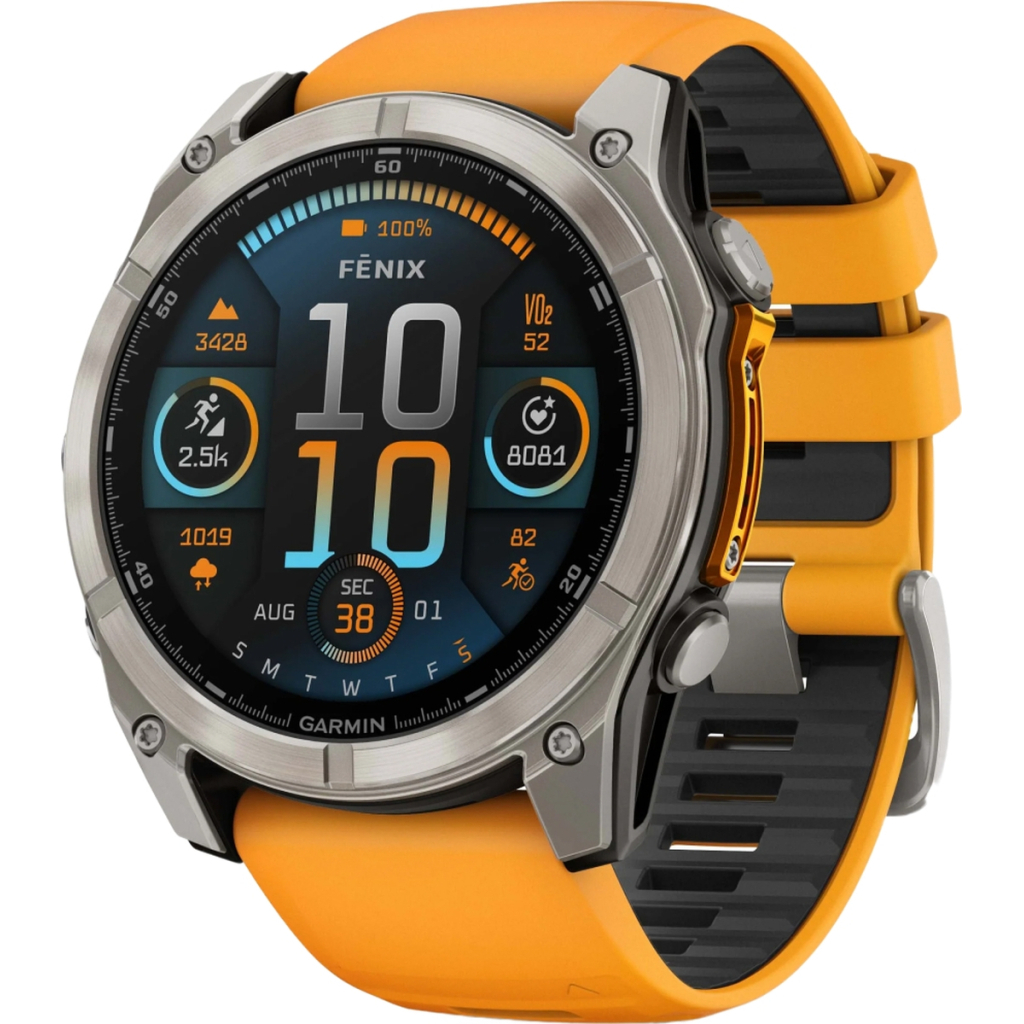 Смарт-годинник Garmin fenix 8 51mm, AMOLED, Saph, Ti/Bare/Grpht, SparkOrg/GrphtBd, (010-02905-11/010-02905-53) - зображення 1