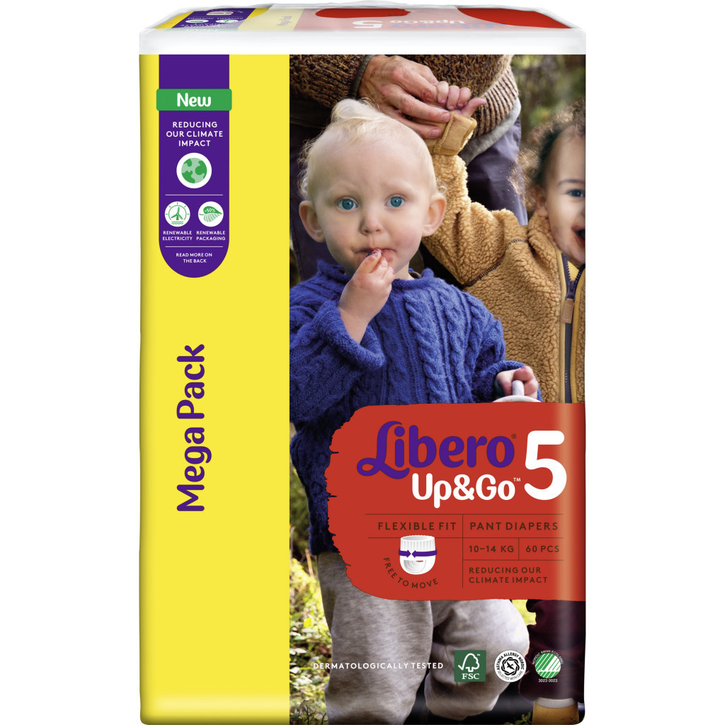 Підгузки Libero UpGo 5 10-14 кг 60 шт HERO (7322541089287) - зображення 2