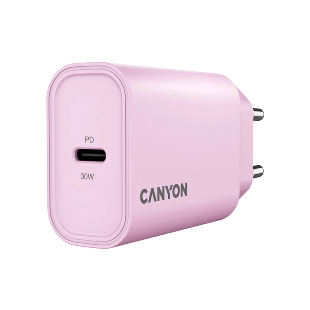 Зарядний пристрій Canyon 30CL OnCharge USB-C PD30W Pink (CNE-CHA30CLPK) - зображення 6