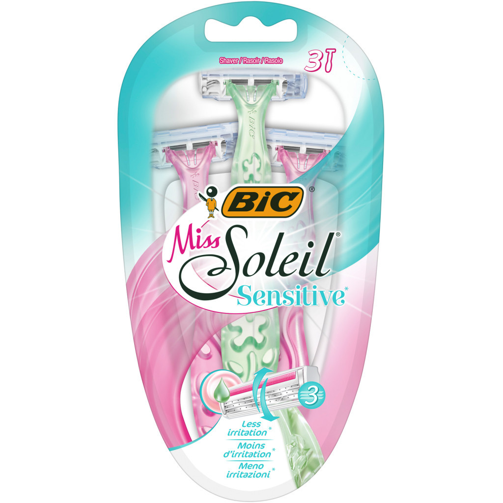 Бритва Bic Miss Soleil Sensitive 3 шт. (3086123519176) - изображение 1