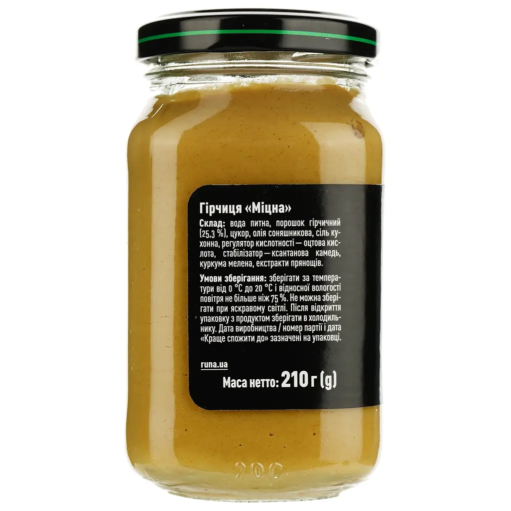 Соус Руна Гірчиця Міцна 210 г (4820015943897) - зображення 2