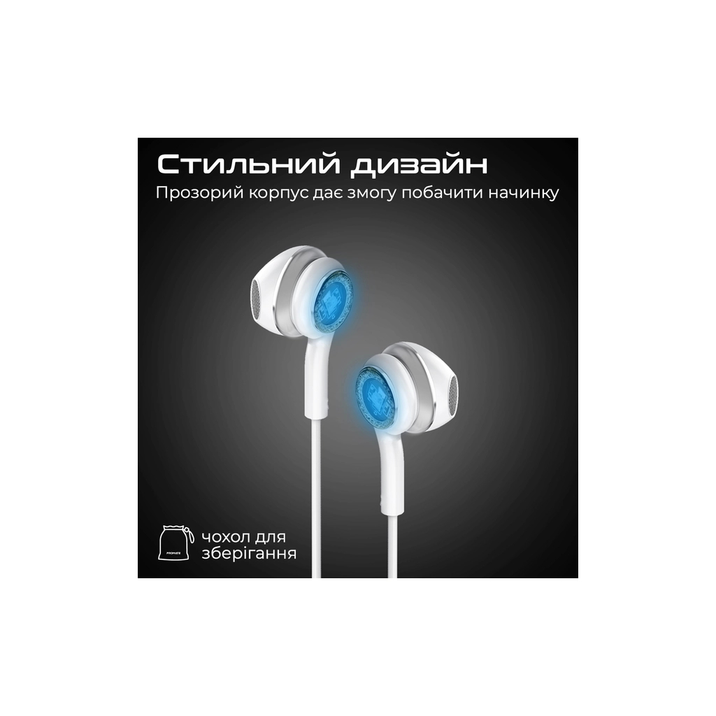 Навушники Promate LumiBuds-C Silver (lumibuds-c.silver) - зображення 4