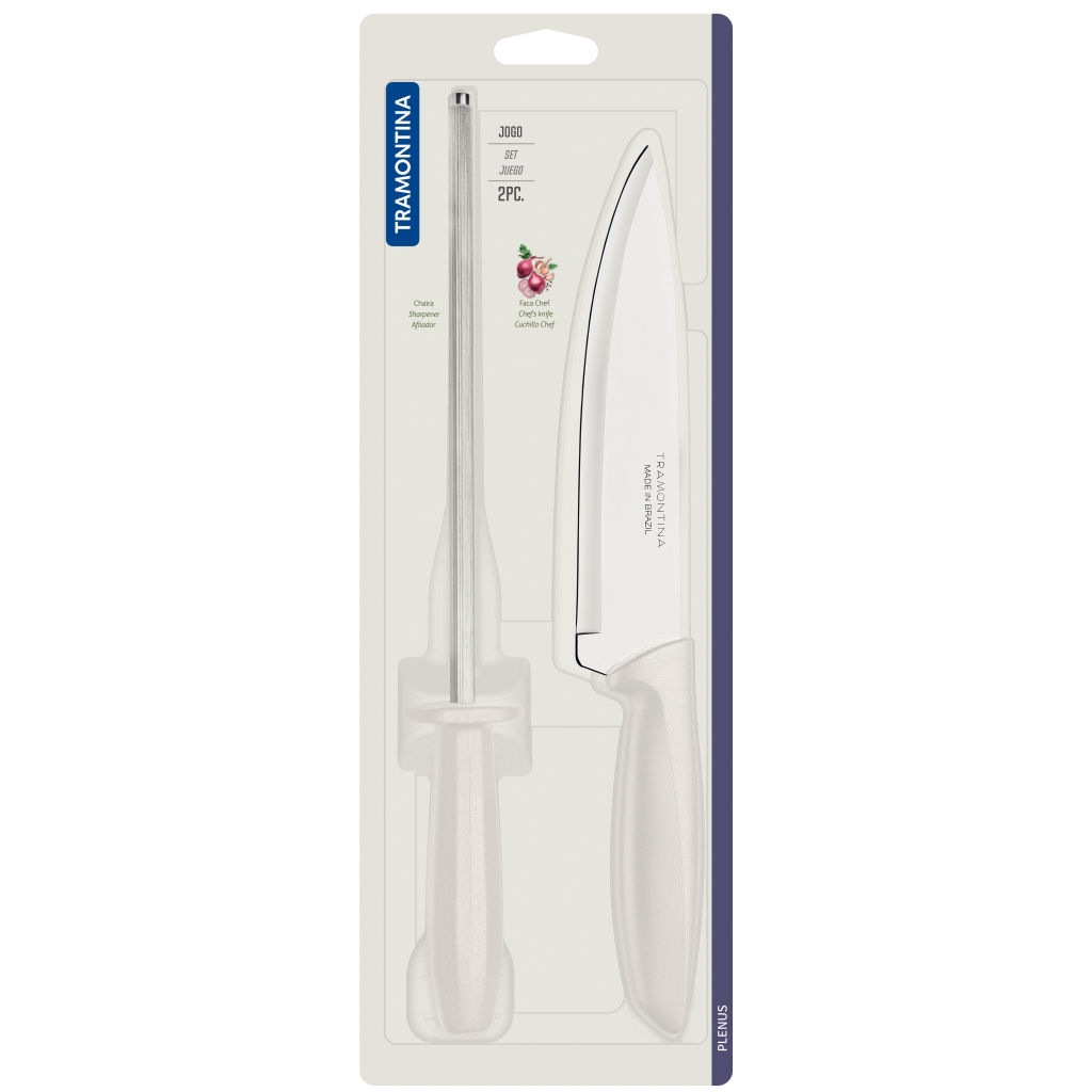 Набір ножів Tramontina Plenus Light Grey 2 предмети (23498/311) - зображення 4