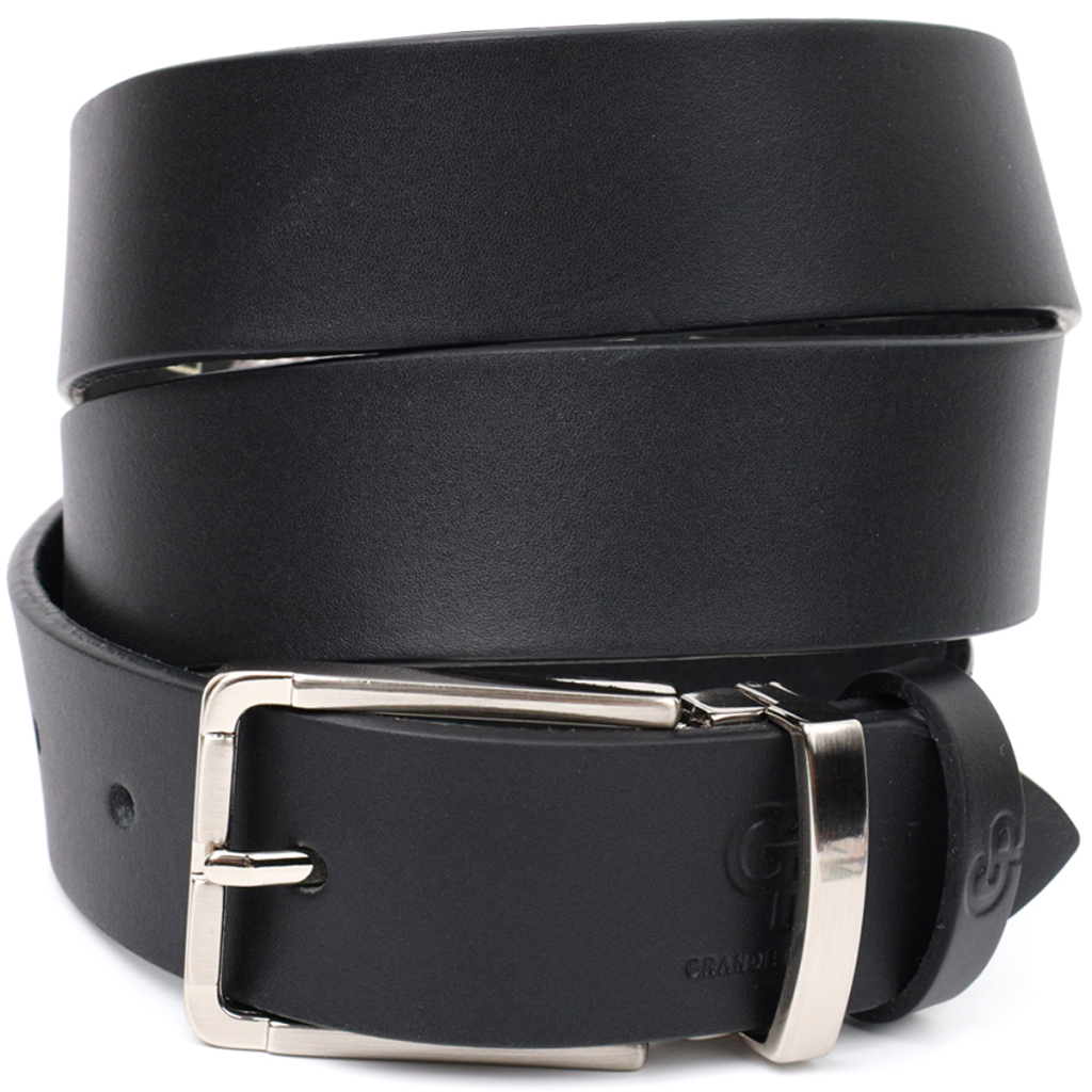 Ремінь Grande Pelle Брючний з натуральної шкіри Чорний (11677) - зображення 1