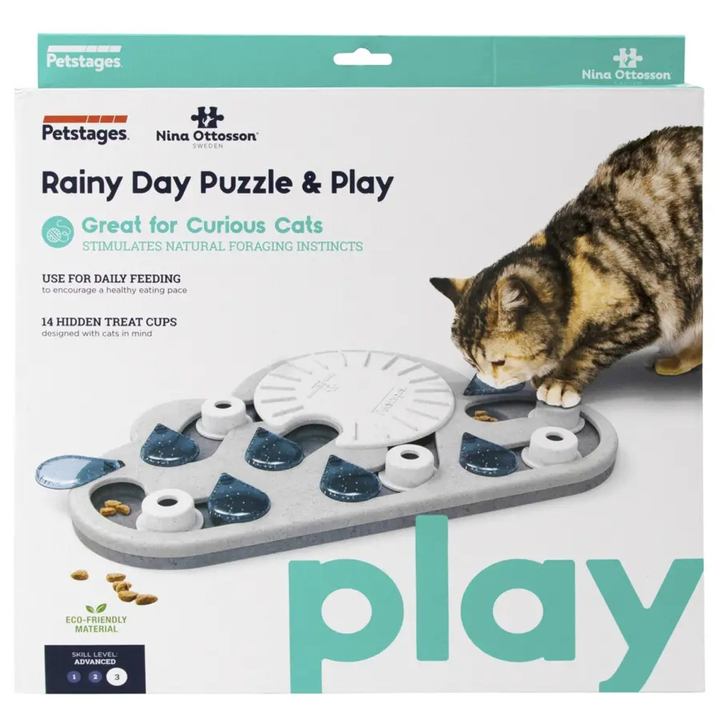 Іграшка для котів Outward Hound Petstages Головоломка Краплі дощу сіра (0700603695817) - изображение 2