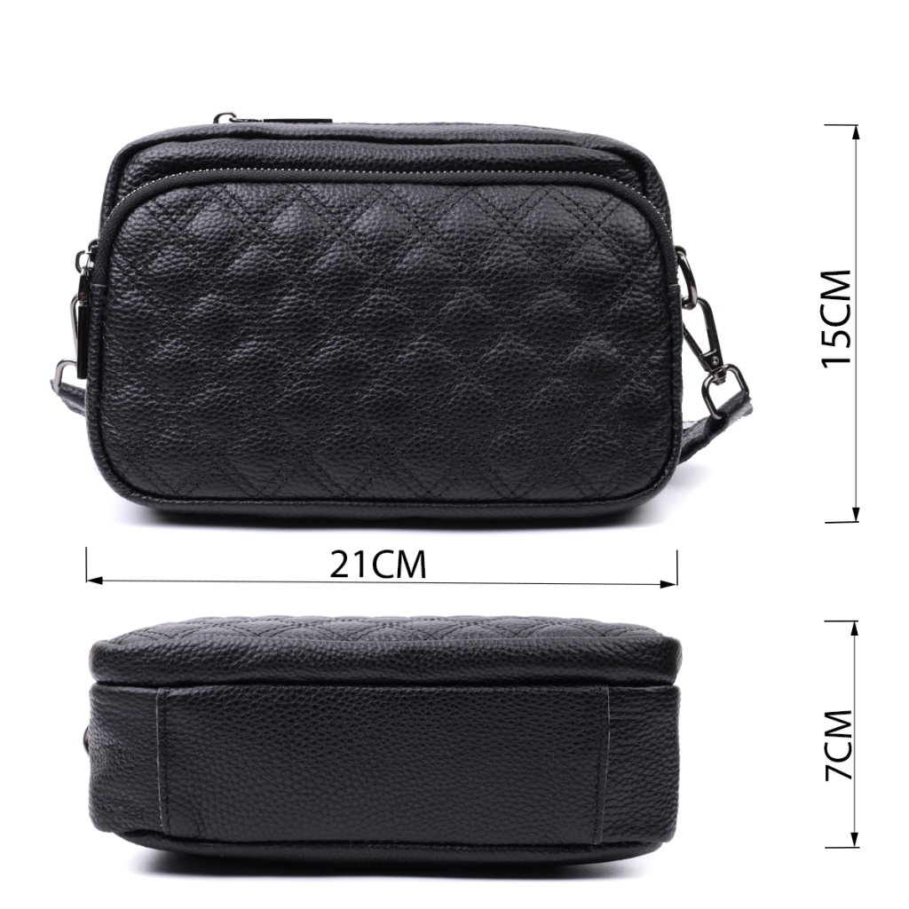 Сумка Vintage З натуральної шкіри Чорна (22634) - зображення 3