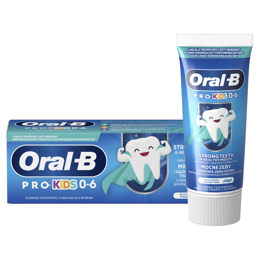 Дитяча зубна паста Oral-B Pro Kids для дітей до 6 років 50 мл (8700216089715) - изображение 1