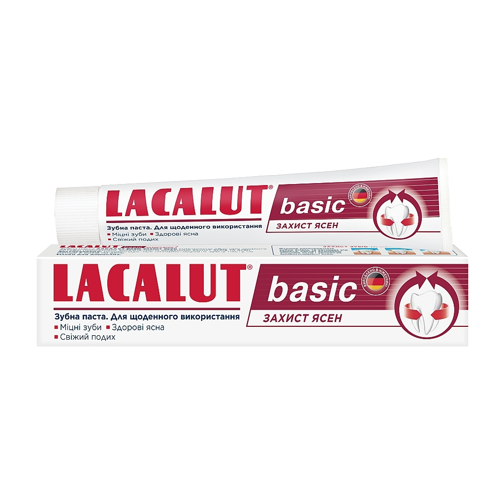 Зубна паста Lacalut Basic Захист ясен 75 мл (4016369961605) - зображення 1