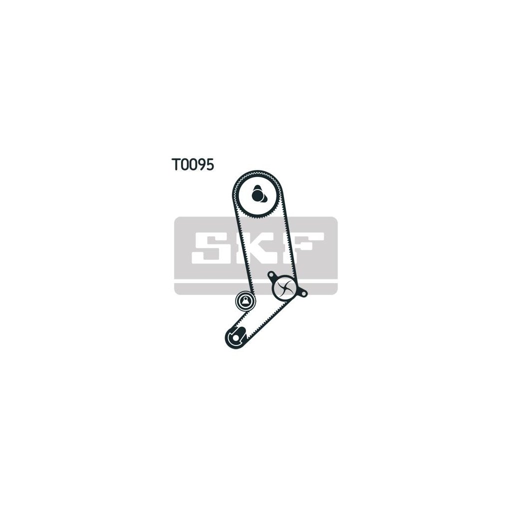 Комплект ременя ГРМ з помпой SKF VKMC 01253 - зображення 2