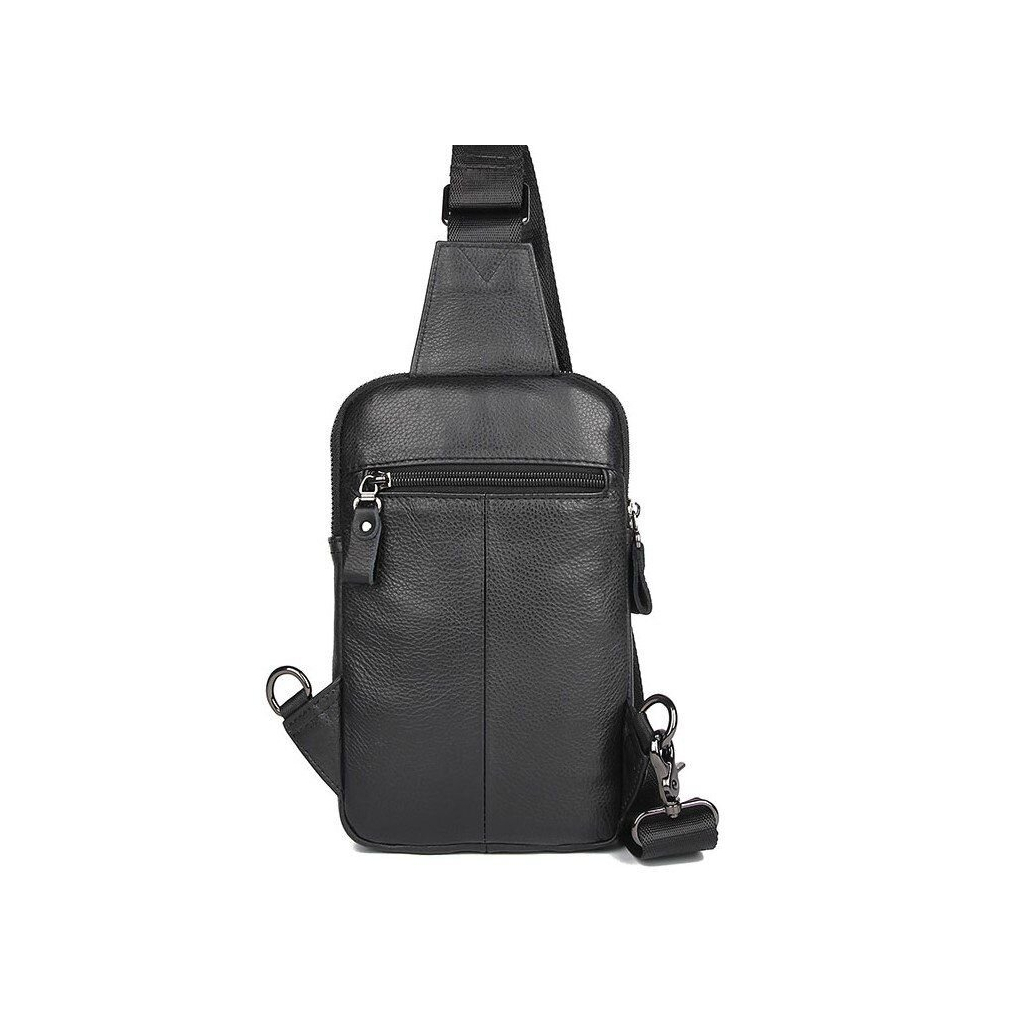 Сумка Vintage Шкіряна в зернистій шкірі через плече Чорна (14950) - зображення 6