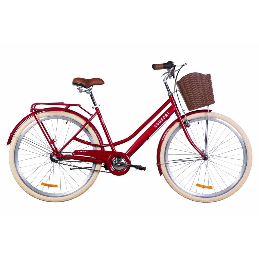 Велосипед Дорожник 28" COMFORT FEMALE PH рама-19,5" St 2020 рубіновий, багажник (OPS-D-28-165) - зображення 1
