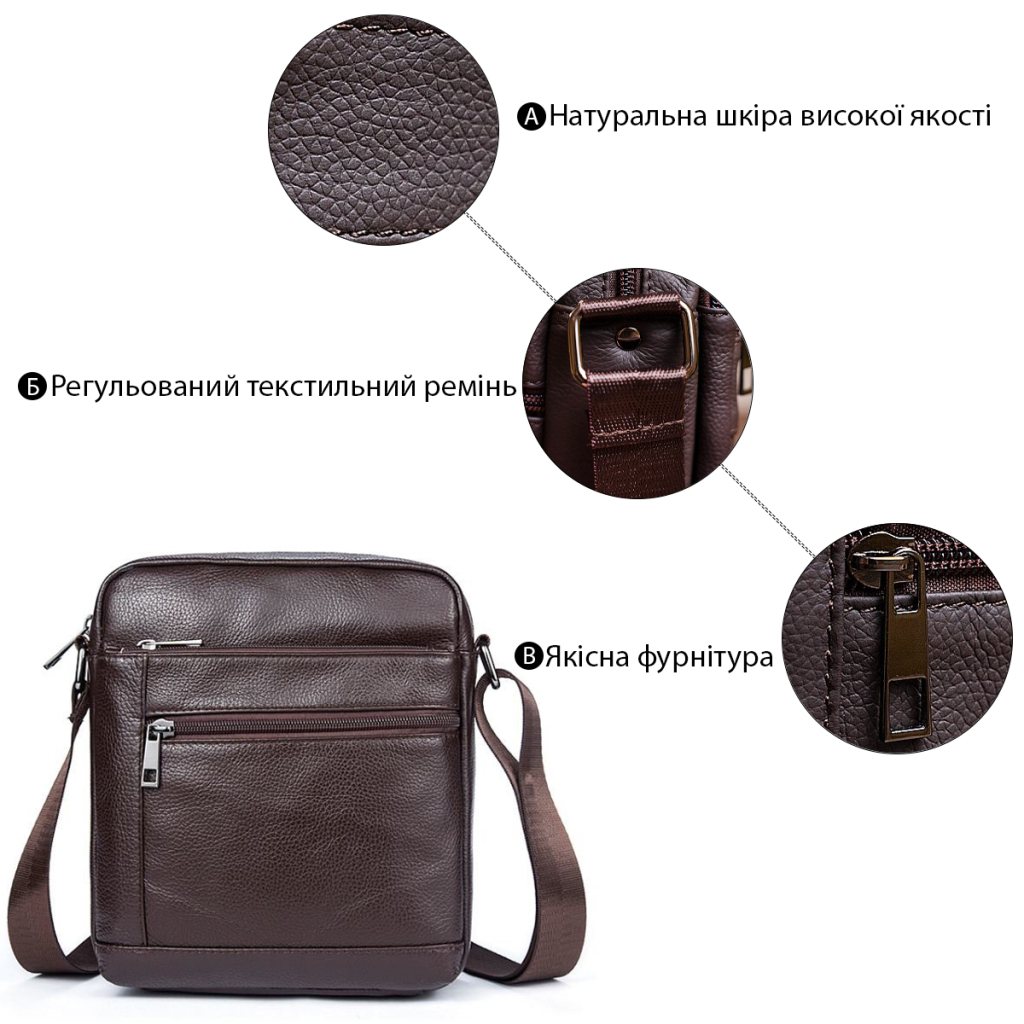 Сумка Vintage Коричнева (14746) - зображення 4