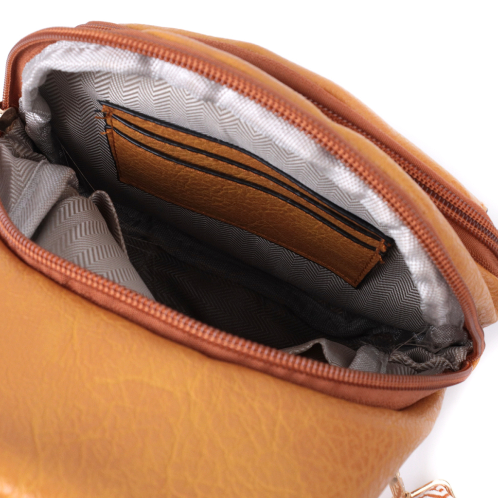 Сумка Vintage З отвором для навушників з екошкіри Жовта (22788) - зображення 7