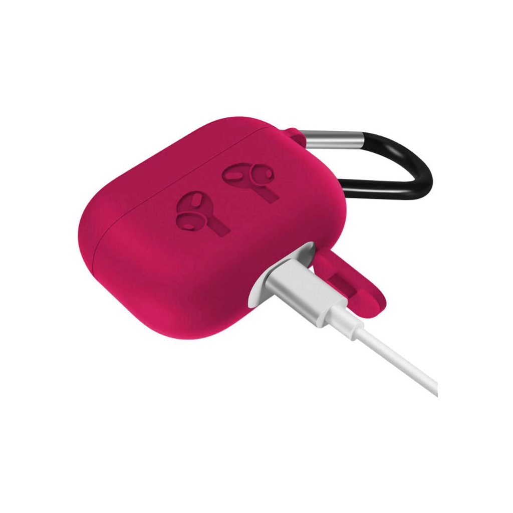 Чохол для навушників BeCover Silicon Protection для Apple AirPods Pro Rose Red (704504) - зображення 3