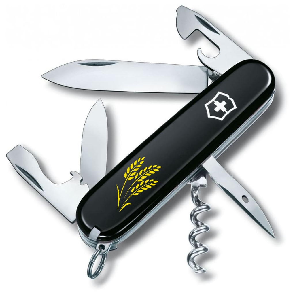 Ніж Victorinox Spartan Ukraine Black "Колосся Пшениці" (1.3603.3_T1338u) - зображення 1