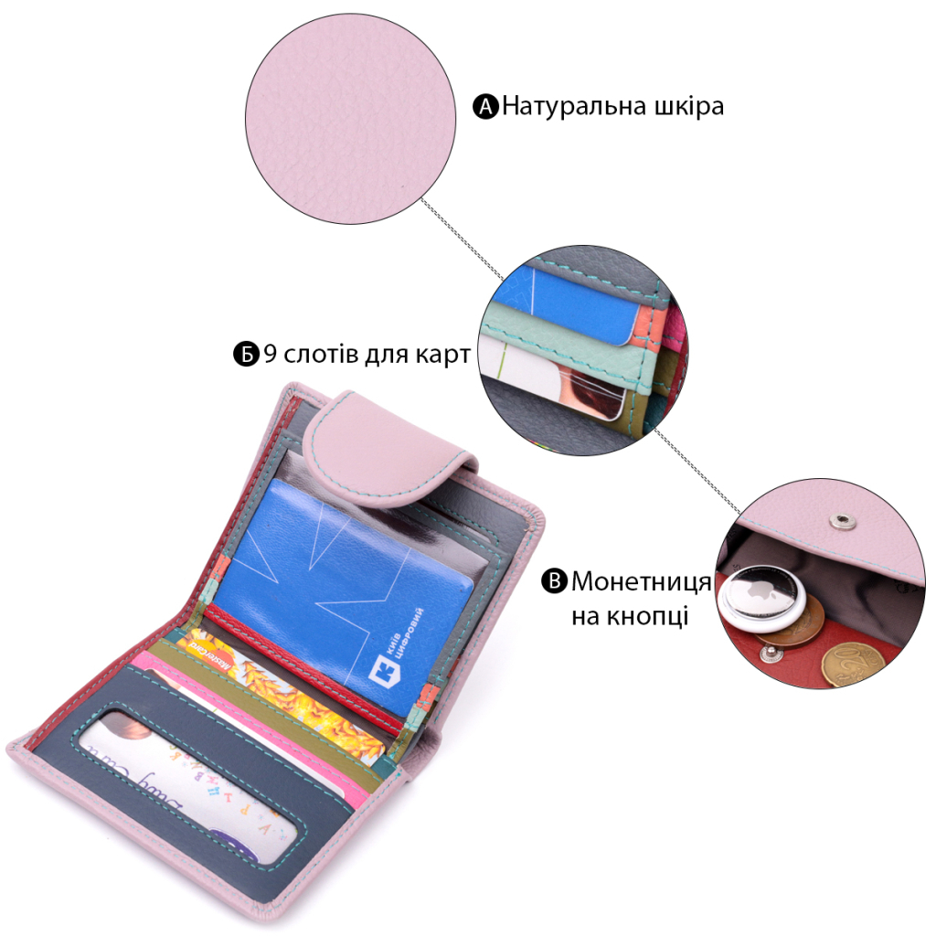 Гаманець ST Leather З натуральної шкіри Бежевий (19456) - зображення 5