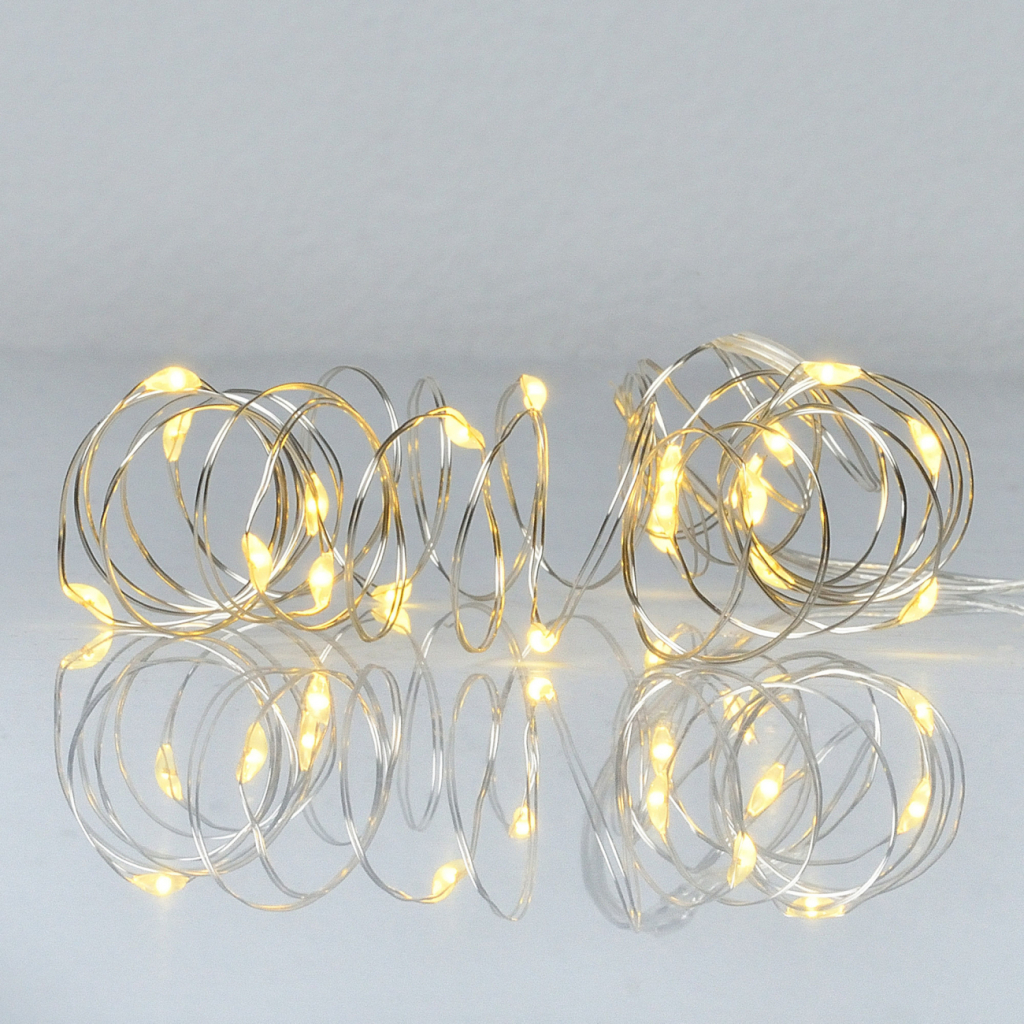 Гірлянда YES! Fun Нитка на мідному дроті 20 LED Жовта 2 м Статична На батарейках (975023) - зображення 1