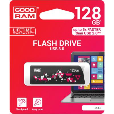 USB флеш накопичувач Goodram 128GB UCL3 Click Black USB 3.0 (UCL3-1280K0R11) - зображення 4