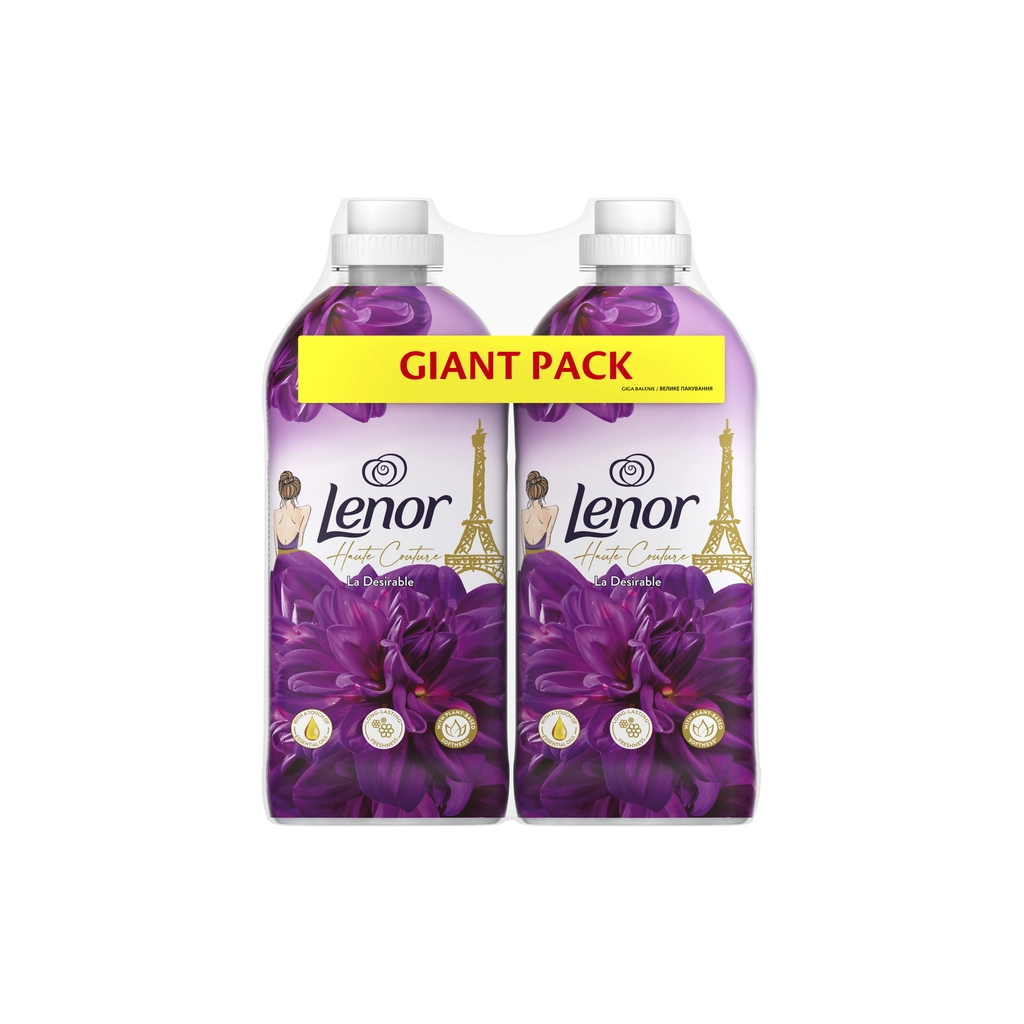 Кондиціонер для білизни Lenor Висока мода Жаданий 2 x 1200 мл (8700216326742) - зображення 2