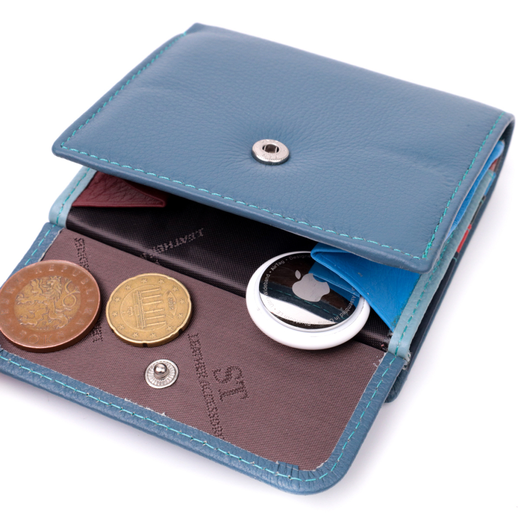 Гаманець ST Leather З натуральної шкіри Бірюзовий (19497) - зображення 7