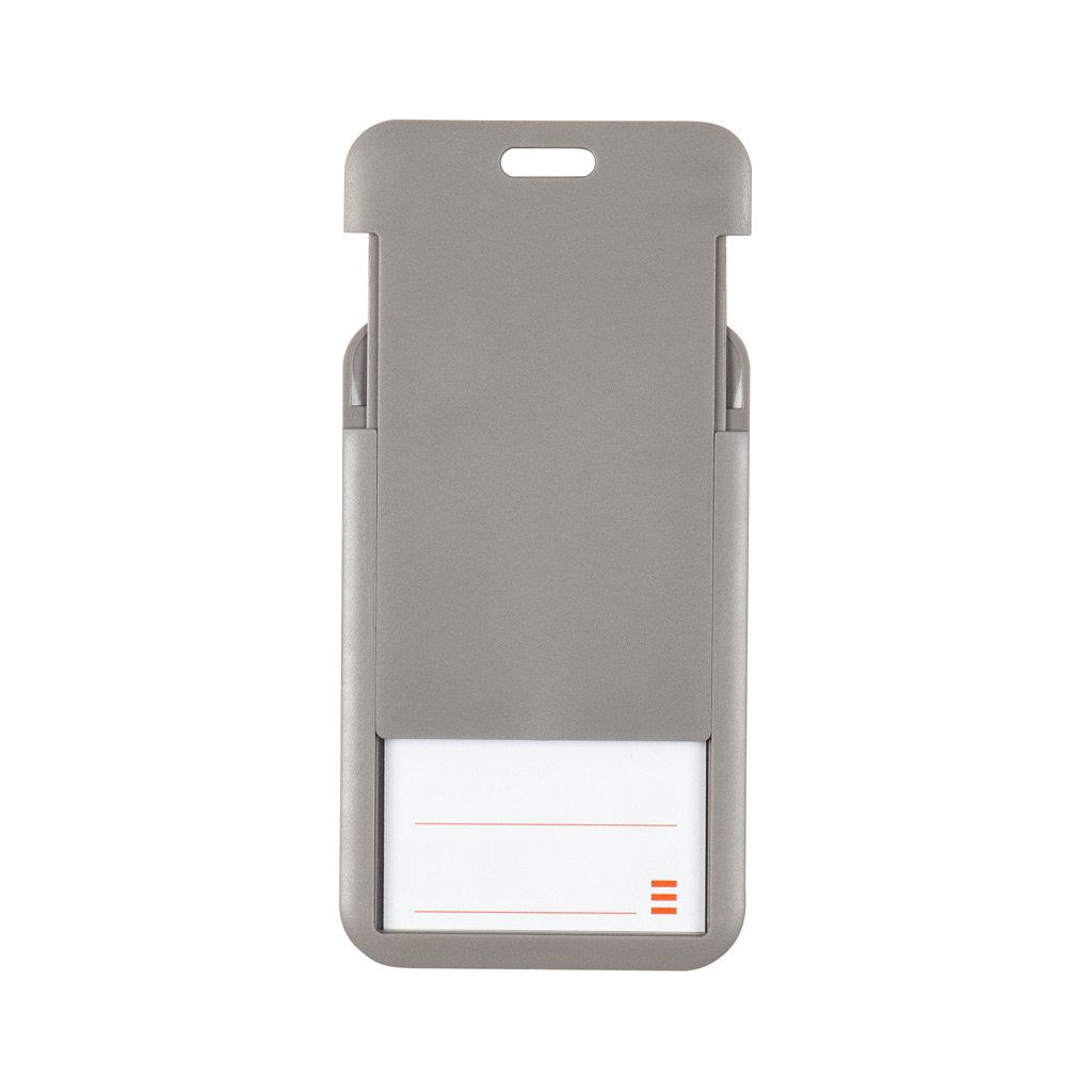 Бейдж Axent слайдер вертикальний, 54х85мм , теплий сірий (4500V-03-A) - изображение 3