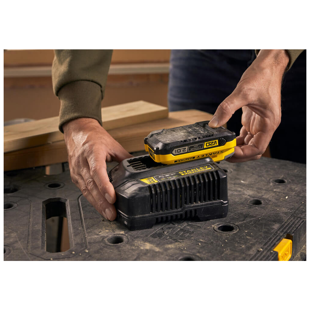 Набір акумулятор + зарядний пристрій Stanley FatMax V20, 18 В, 2x2Ah, 2A (SFMCB12D2) - зображення 3