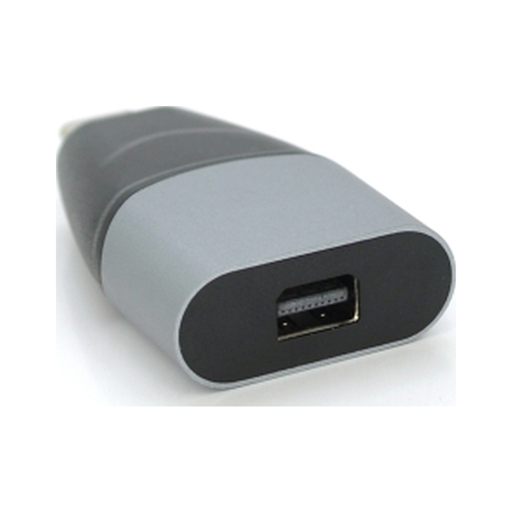 Перехідник USB-C M to miniDisplayPort F black-gray Voltronic (YT-A-Type-C(M)/MiniDP(F)/27023) - зображення 2