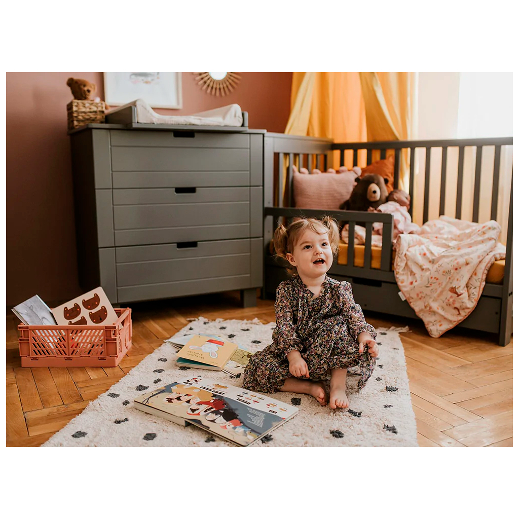 Ліжечко Klups Iwo з шухлядою та перегородкою 120 х 60 см Графітове (IWO1) - зображення 8