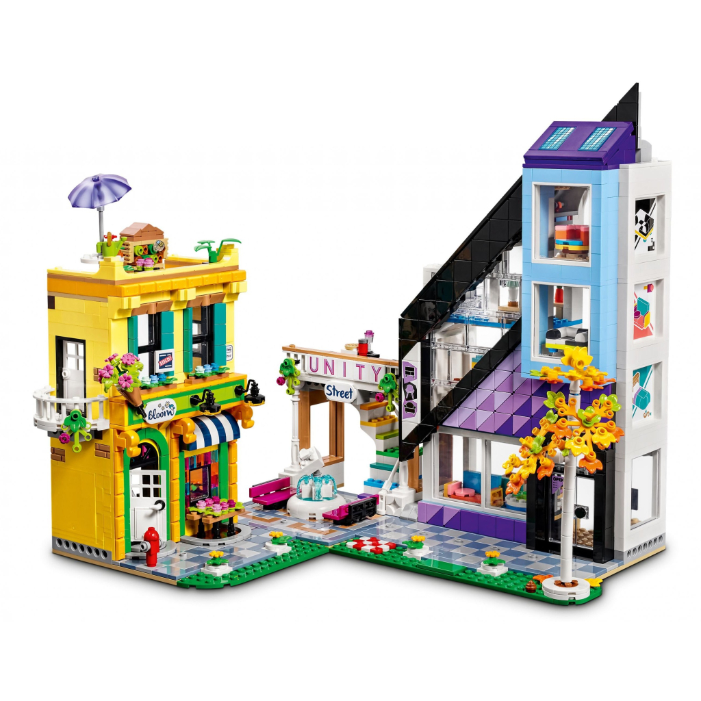 Конструктор LEGO Friends Квіткові та дизайнерські крамниці у центрі міста 2010 деталей (41732) - зображення 8
