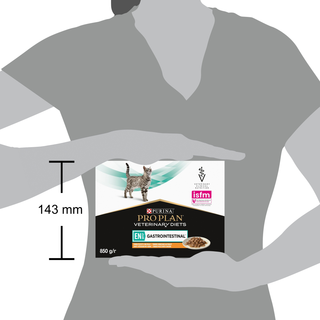 Вологий корм для кішок Purina Pro Plan Veterinary Diets EN Gastrointestinal При хворобах шлунково-кишкового тракту З куркою 10 x 85 г (8445290093561) - зображення 5
