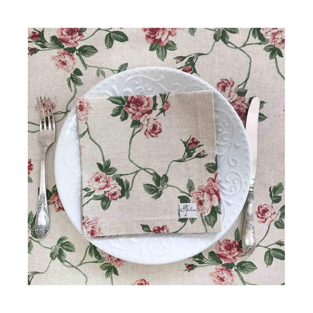 Серветка на стіл Прованс Глорiя Квiти 40х40 см (4823093419872) - зображення 1