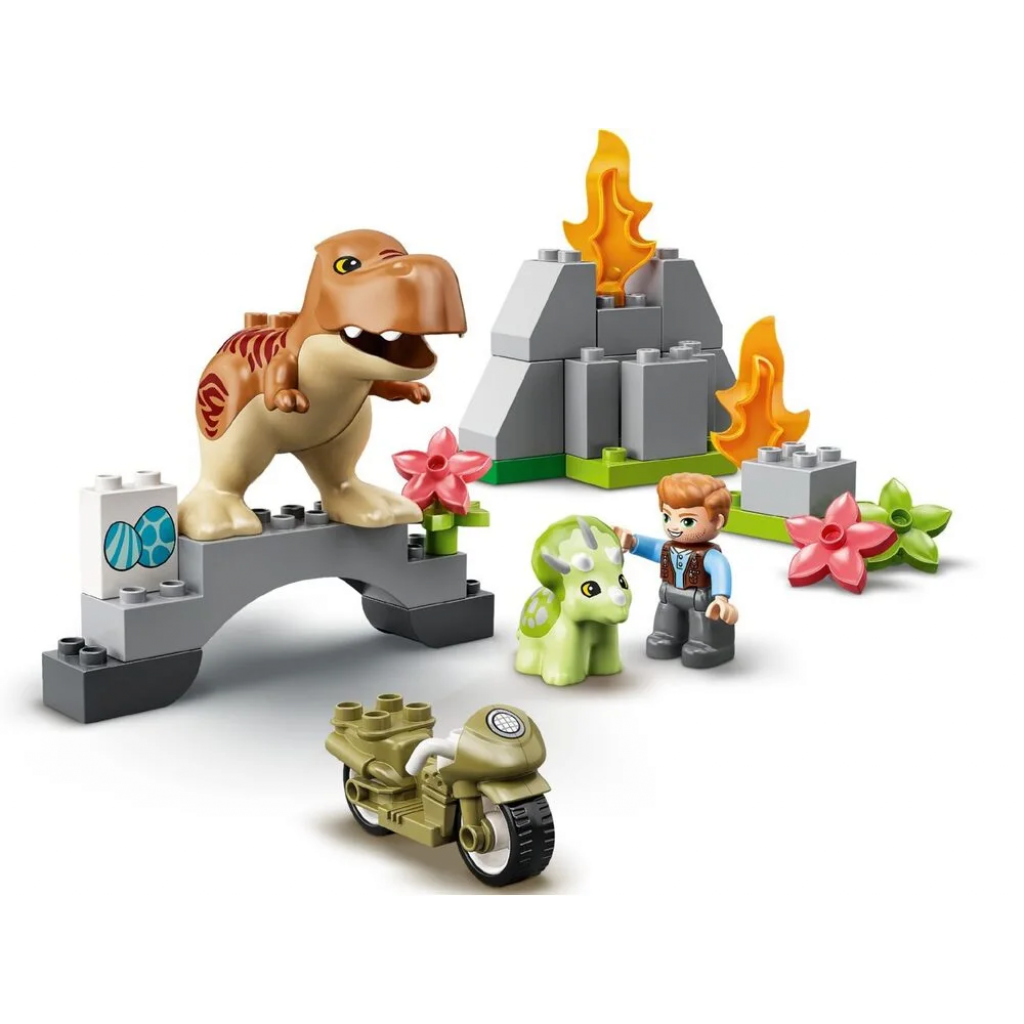 Конструктор LEGO Duplo Jurassic World Втеча динозаврів: тиранозавр і трицерат (10939) - зображення 5