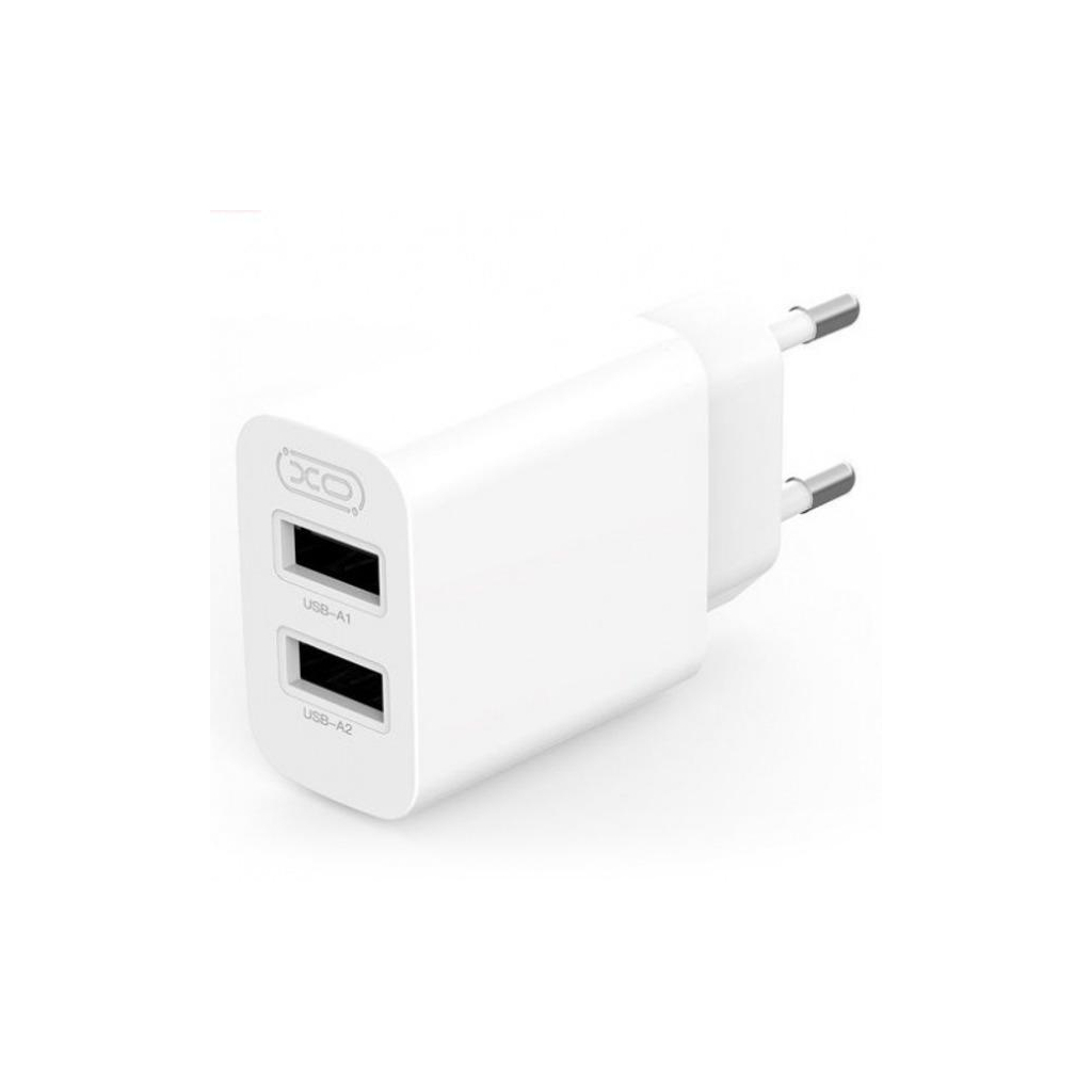 Зарядний пристрій XO L109 12W (2USB/2.4A) + USB - Lightning White (XO-L109-L) - зображення 2