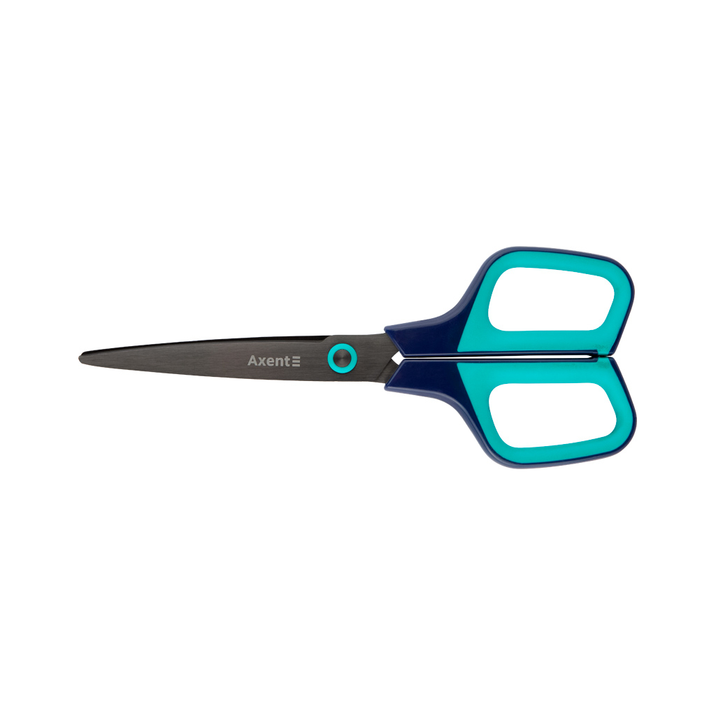 Ножиці Axent Titanium 19 см Синьо-бірюзові (6306-16-A) - зображення 1
