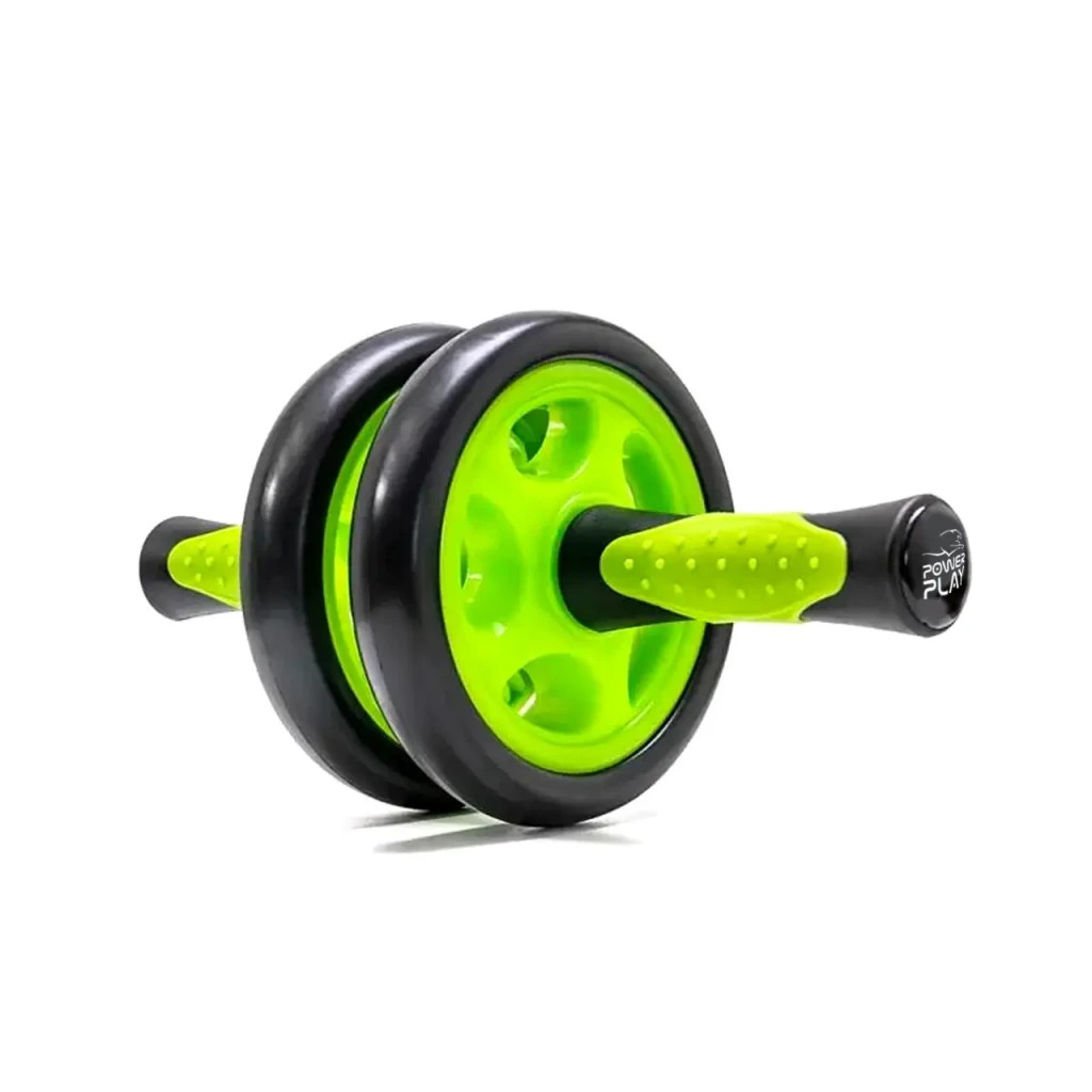 Ролик для преса PowerPlay подвійний Dual-Core Ab Wheel Чорно-зелений (PP_4327_Black/Green) - зображення 2