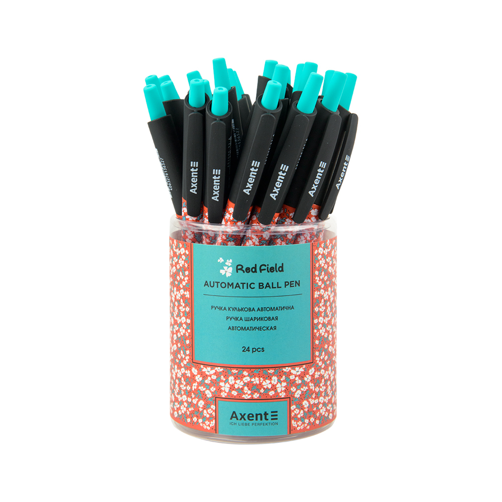 Ручка кулькова Axent автоматична Red field, синя (AB1090-32-A) - зображення 3
