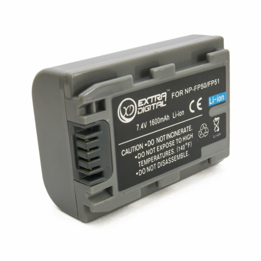 Акумулятор до фото/відео Extradigital Sony NP-FP50 (BDS2667) - зображення 1
