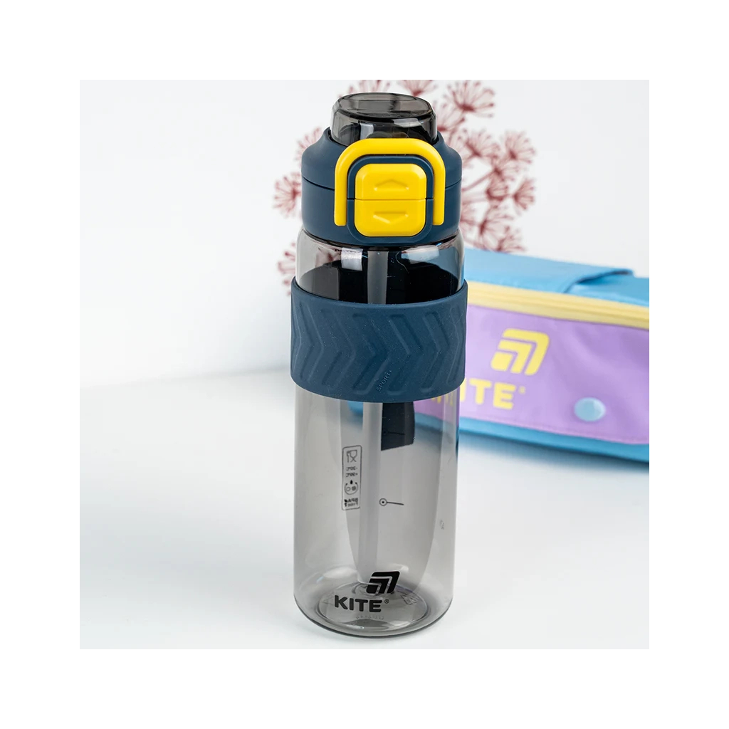 Поїльник-непроливайка Kite 800 мл, сіро-жовта (K25-1234-1) - зображення 7