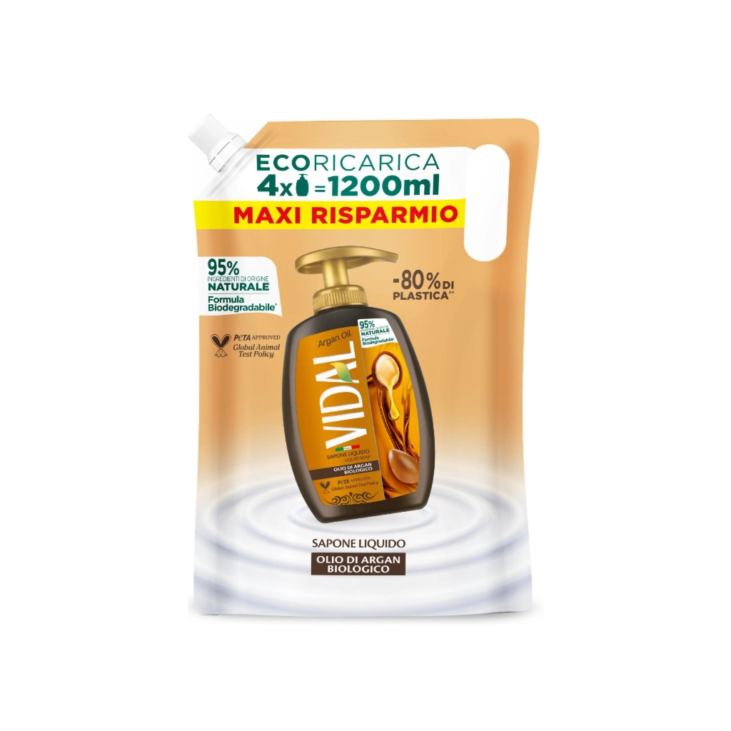 Рідке мило Vidal Арганова олія дой-пак 1.2 л (8008970056180) - зображення 1