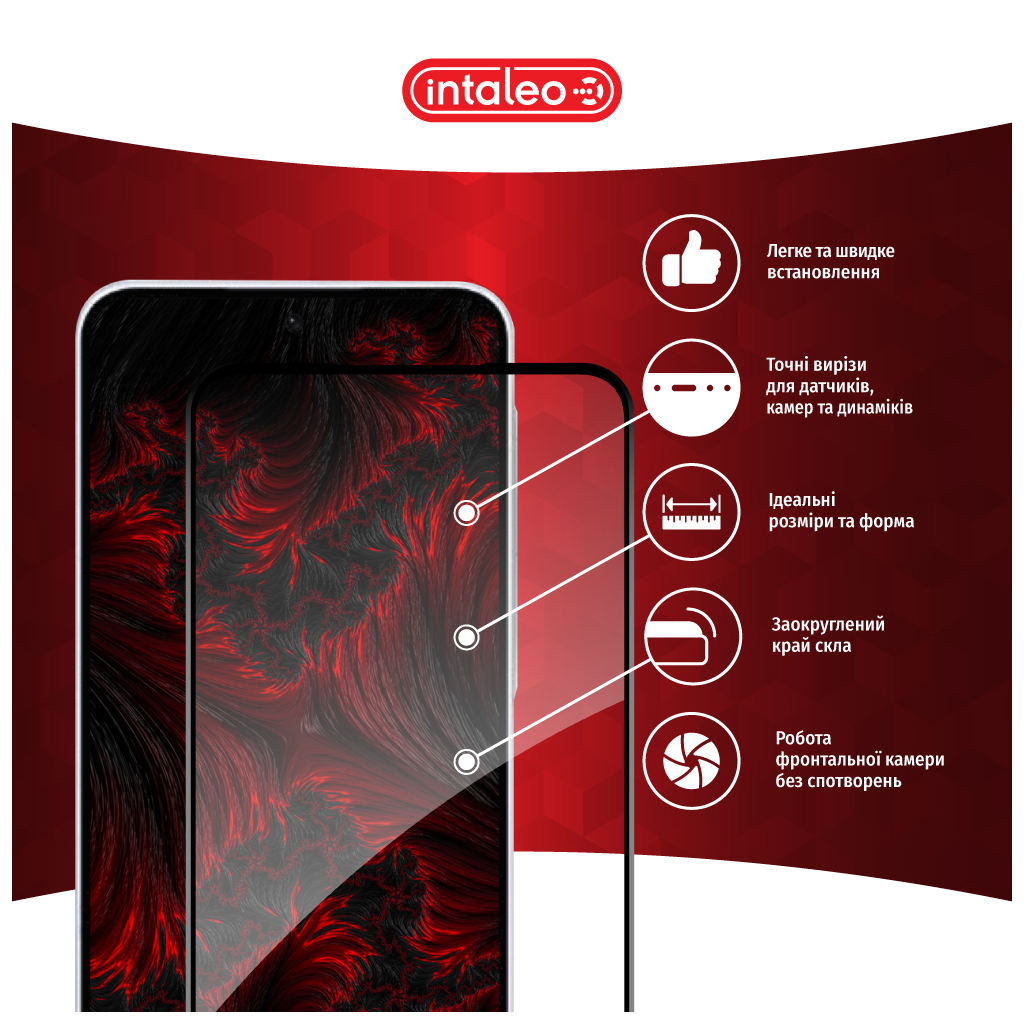 Скло захисне Intaleo Full Glue Samsung A36 Black (1283126608124) - зображення 3