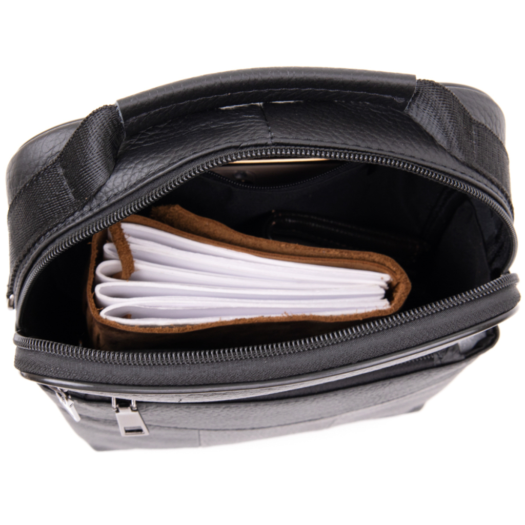 Сумка Vintage Месенджер Чорна (20393) - зображення 6