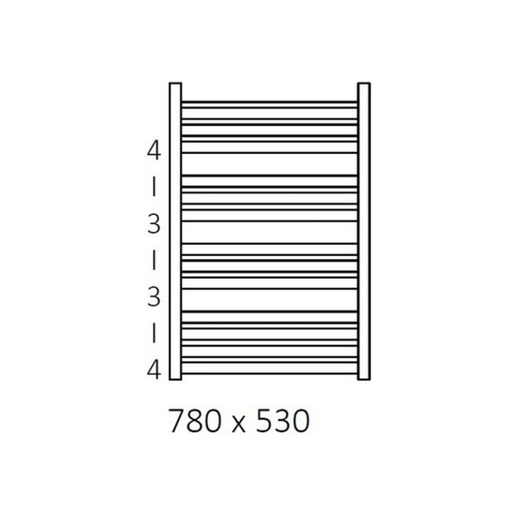Сушарка для рушників Terma 780х530 Marlin (WGMAR078053KS95SX) - зображення 3
