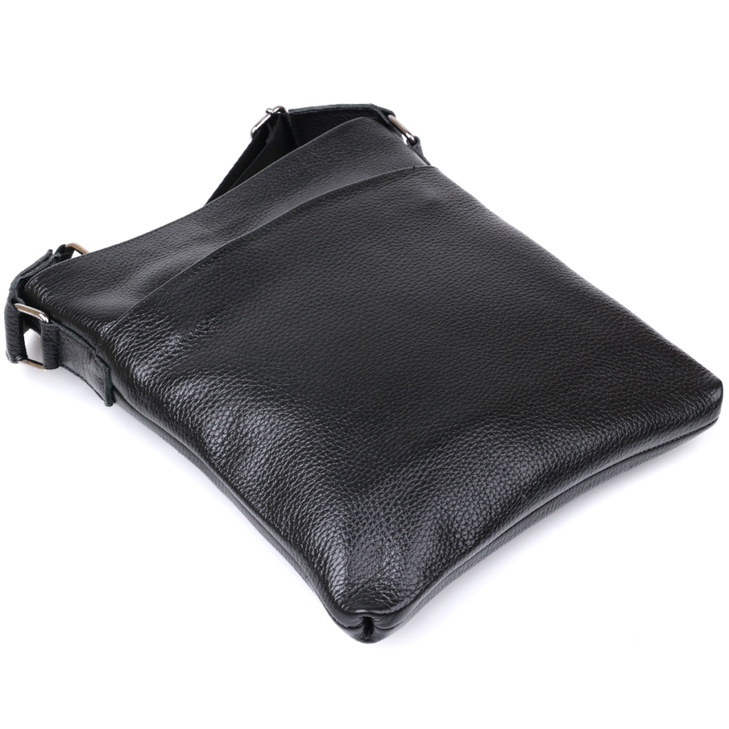 Сумка Shvigel Шкіряна через плече Чорна (11603) - зображення 3