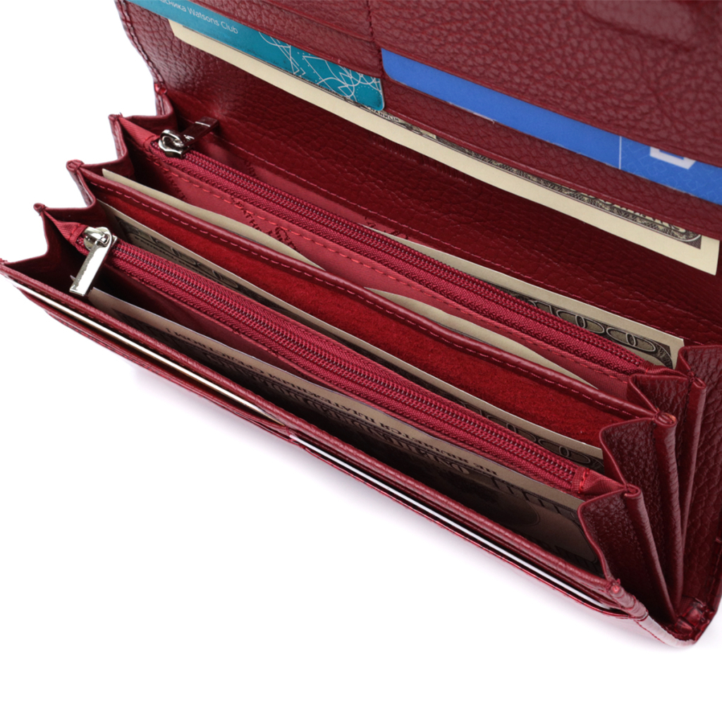 Гаманець ST Leather З натуральної шкіри Червоний (22717) - зображення 8