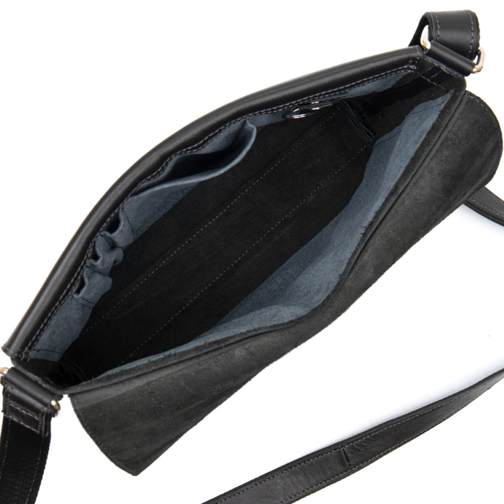 Сумка Grande Pelle Шкіряна чоловіча Чорна (11429) - изображение 8