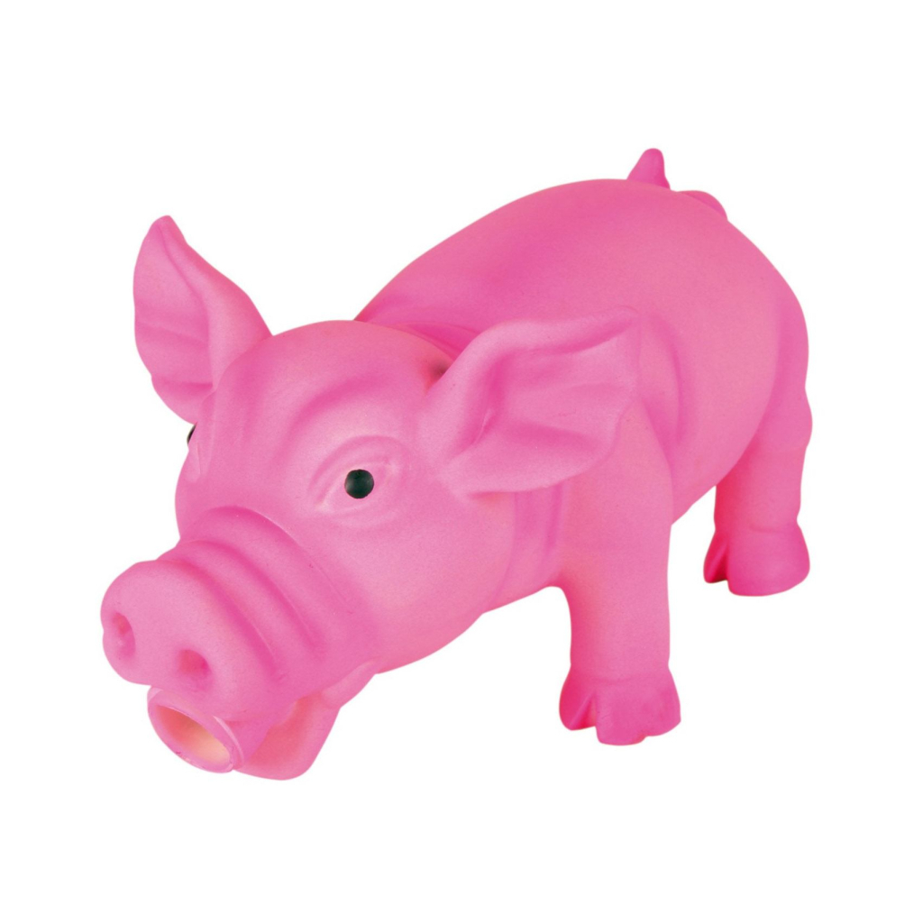 Іграшка для собак Trixie Порося з пискавкою 17 см (4011905354903) - зображення 1