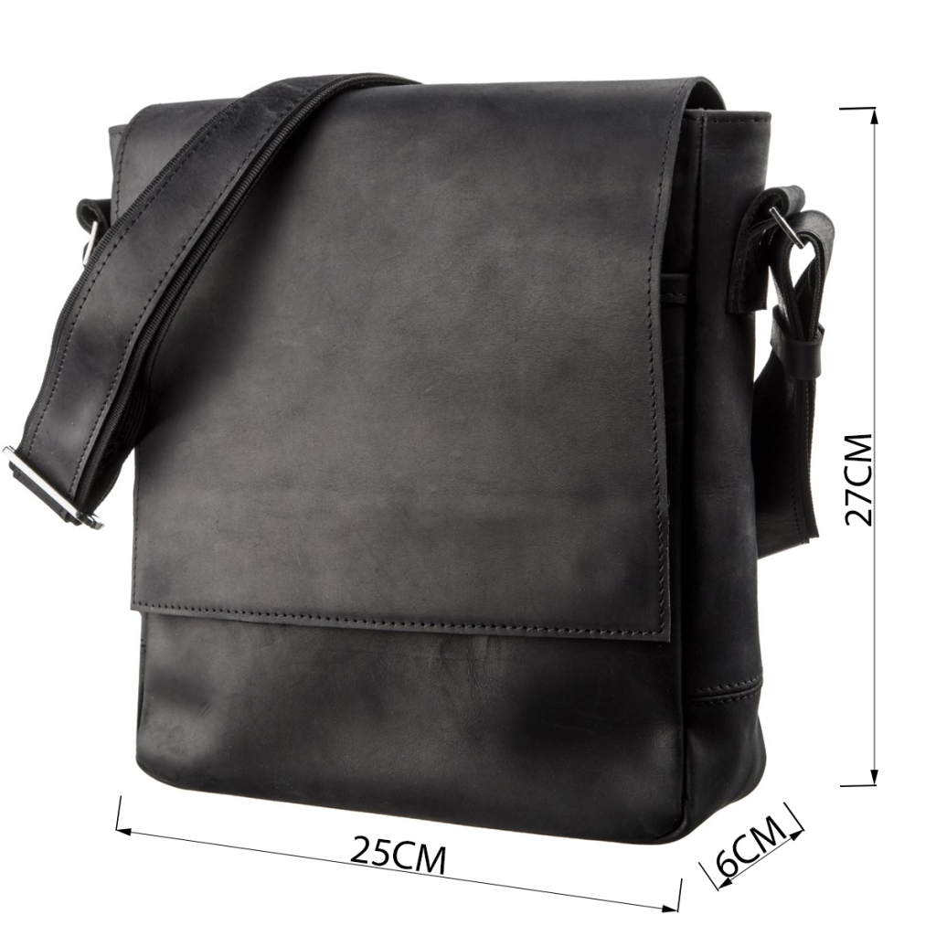 Сумка Shvigel Вінтажна шкіряна Чорна (11172) - зображення 3