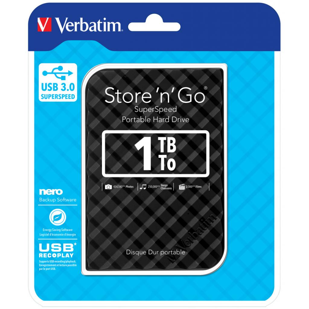Зовнішній жорсткий диск 2.5" 1TB Verbatim (53194) - зображення 4