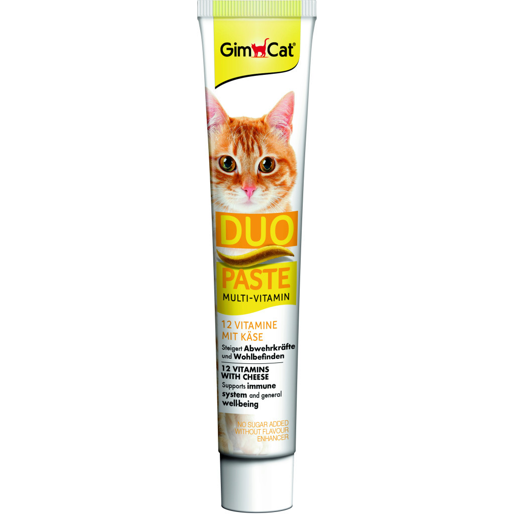 Паста для тварин GimCat DUO PASTE Multi-vitamin 12 vitamins with cheese 12 вітамінів та сир 50 г (4002064421841) - изображение 3
